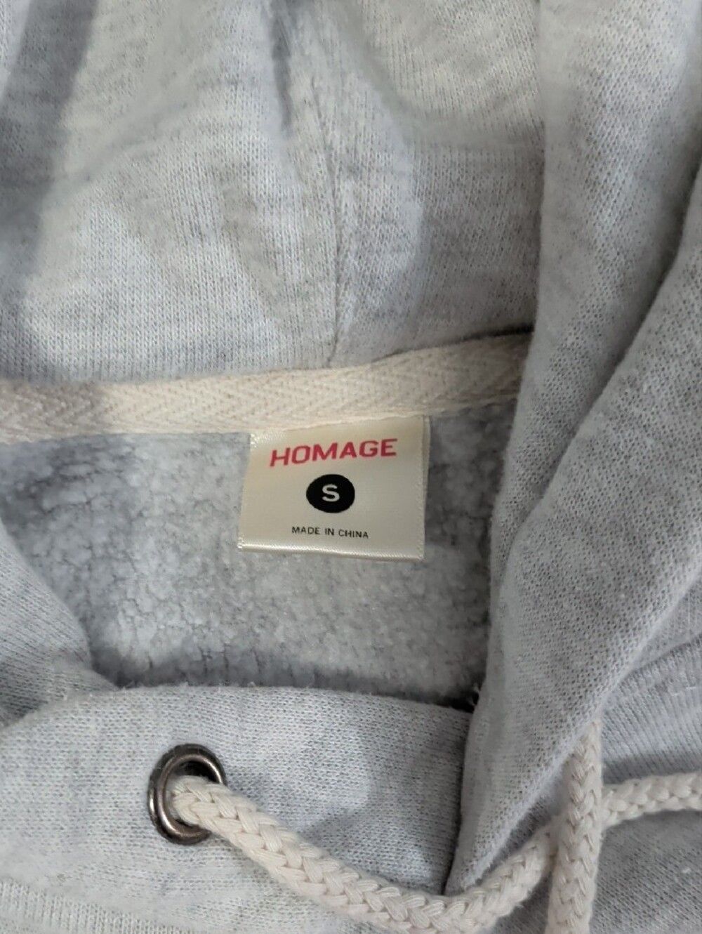 HOMAGE Light Gray Hoodie with Orange Cleveland Football, Men's S - Picture 2 of 4